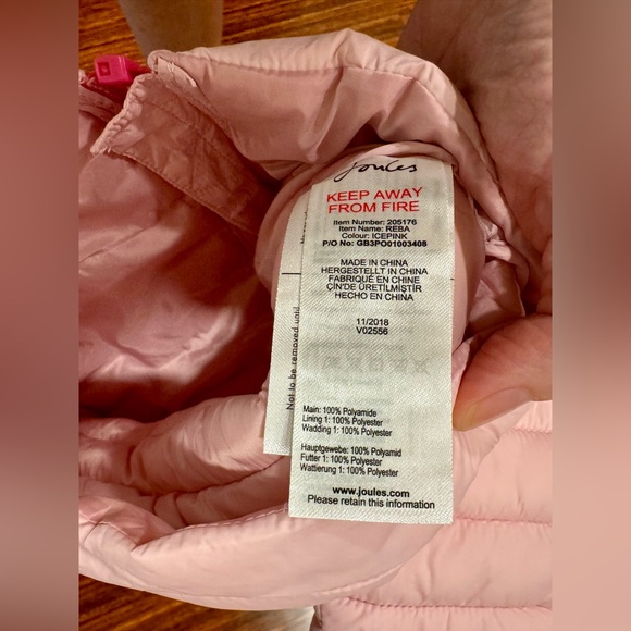 Joules pink puffer coat size 0-3 months EUC - Picture 2 of 4
